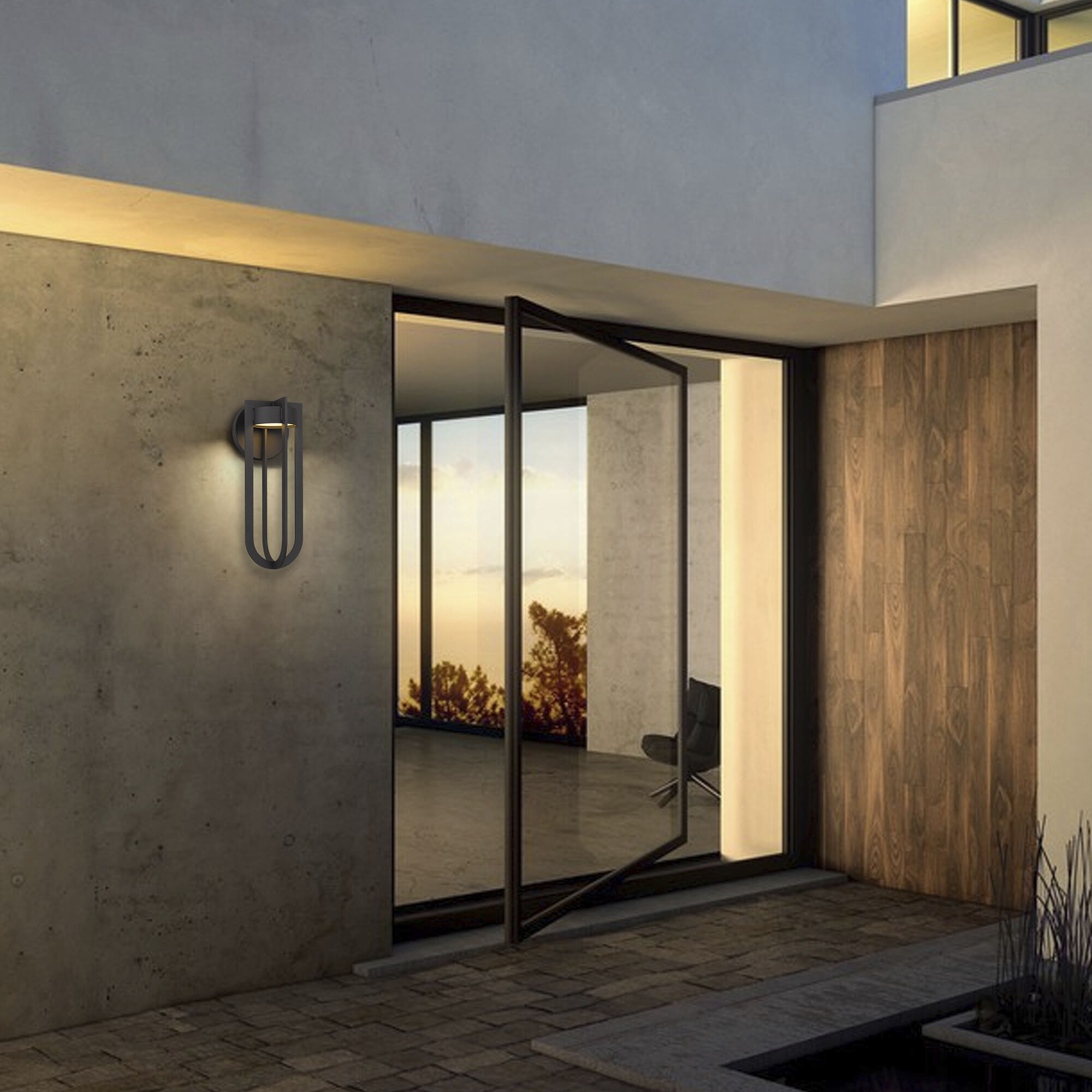 Furo LED 16.38 inch Dark Bronze Outdoor Wall Sconce